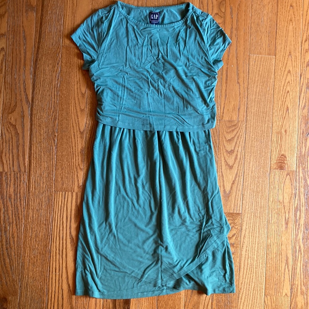 Gap Maternity Green Nursing Dress Size Small